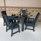 Highwood Usa Weatherly 5pc Square Outdoor Patio Furniture Dining Set AD-DNW44-FBE - alternate 2